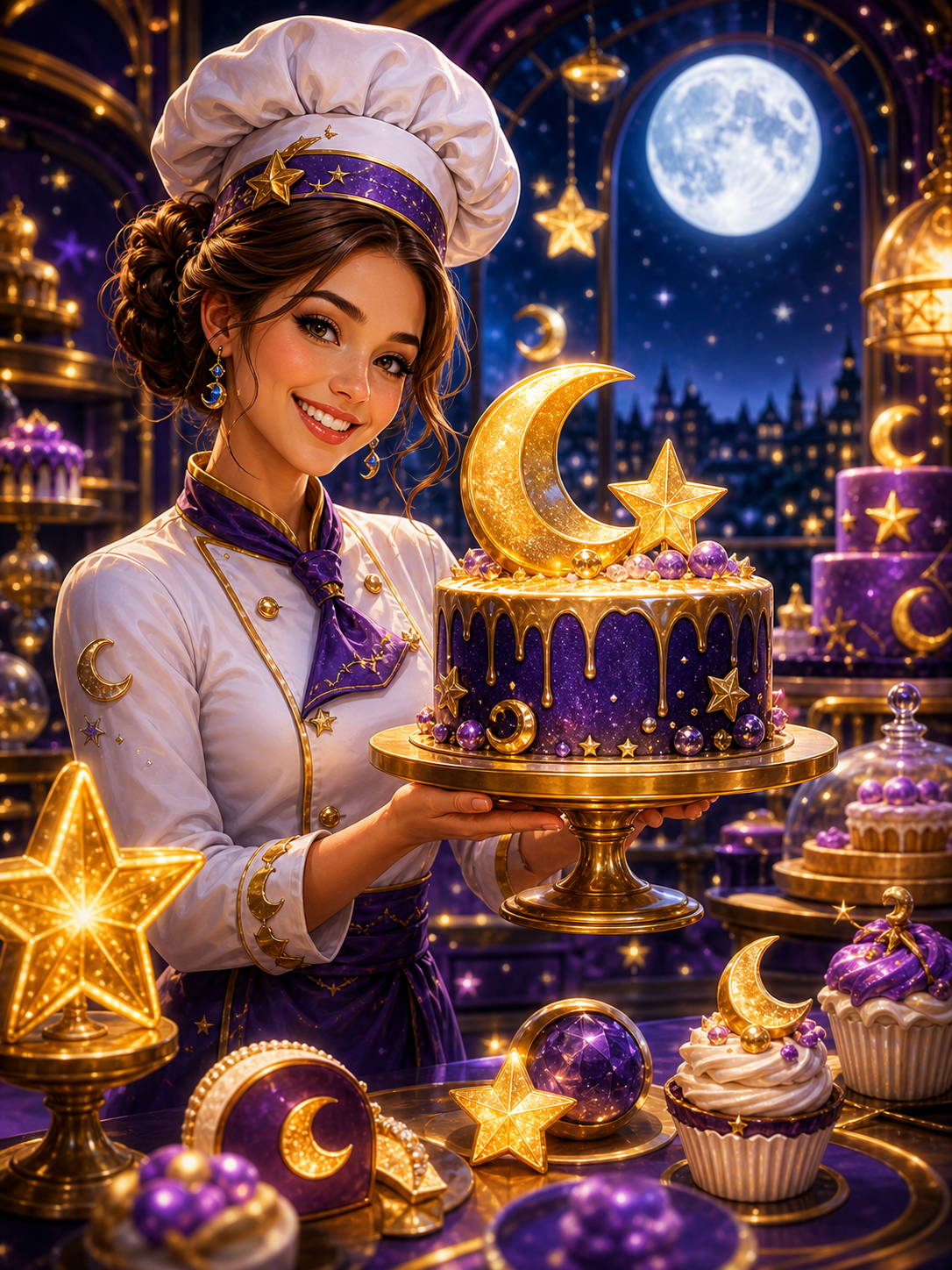 Moon Chef Bonanza game cover with pastry chef character